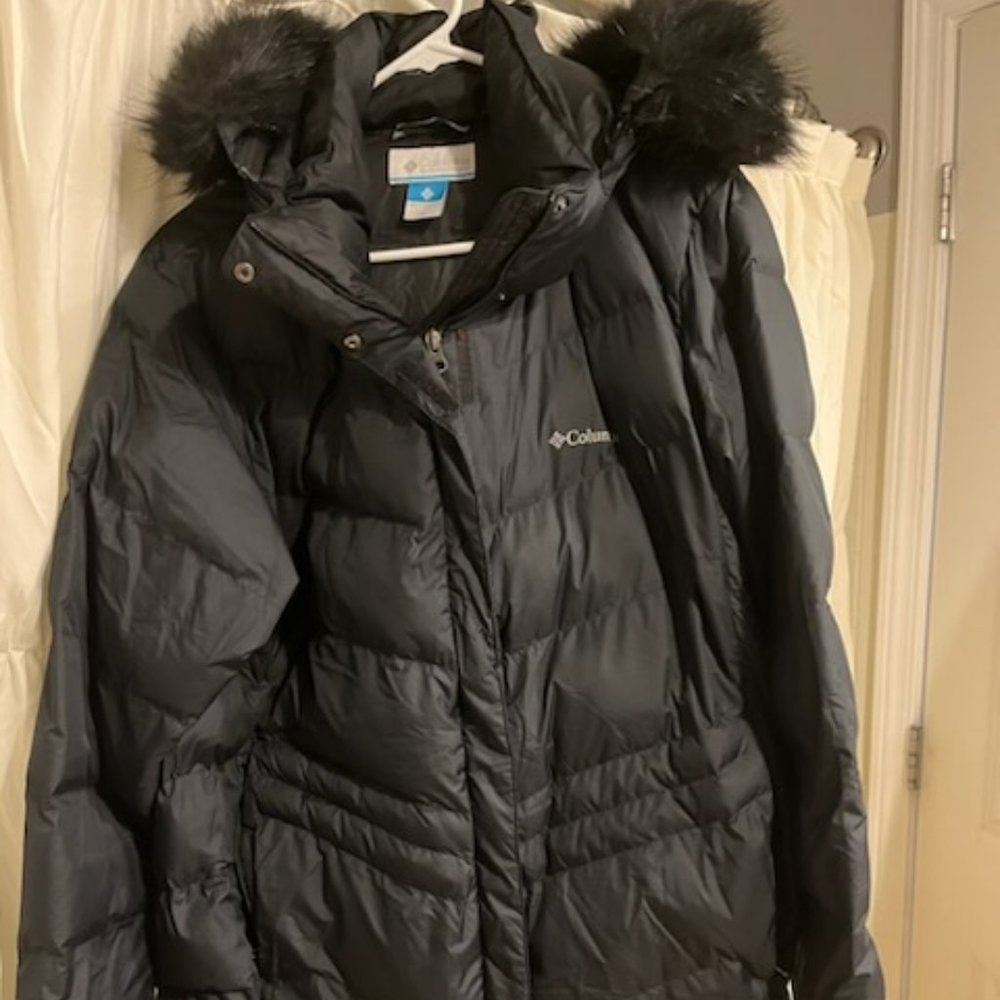 Columbia Womens Black Mid Length Winter Jacket
